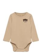 Tnsbpaxton L_S Body Pitkähihainen Body Beige The New