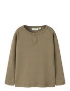 Nmmgayo Sim Ls Slim Top Lil Tops T-shirts Long-sleeved T-shirts Khaki ...