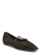 Sway Suede Tan Leather Ballet Flats Ballerinat Brown ALOHAS