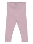 Cotton Ribbed Leggings Bottoms Leggings Purple Mango