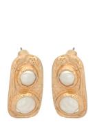 Combined Textured Earrings Accessories Jewellery Earrings Studs Gold M...