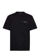 Border T-Shirt White Tops T-shirts Short-sleeved Black Belstaff