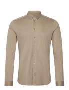 Marco Crunch Jersey Shirt Tops Shirts Casual Beige Mos Mosh Gallery