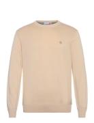 Cotton Yd Sweater Tops Knitwear Round Necks Beige Timberland