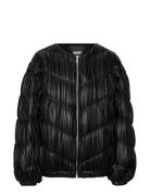 Pleated Bomber Jacket Bombertakki Black ROTATE Birger Christensen