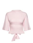 Tie Back Tee Tops T-shirts & Tops Short-sleeved Pink Gina Tricot