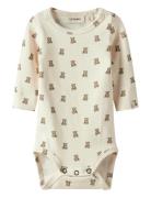Nbngayo Elo Ls Slim Body Lil Noos Bodies Long-sleeved Cream Lil'Atelie...