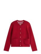 Co Jersey Reversible Ls Cardi Tops Knitwear Cardigans Red Tommy Hilfig...