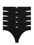 5 Pack Thong Stringit Alusvaatteet Black Tommy Hilfiger