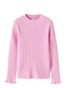 Nkfvianna Ls Slim Knit Tops Knitwear Pullovers Pink Name It