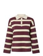 Yasisabell Ls Polo Knit Pullover - D2D Tops Knitwear Jumpers Burgundy ...
