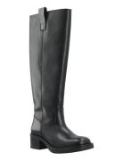 Biamary Knee High Pull On Boot Smooth Leather Korkeavartiset Saapikkaa...