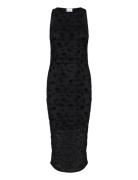 Leanna Dress Polvipituinen Mekko Black Noella