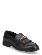 Th Chain Fringe Leather Loafer Matalapohjaiset Kengät Black Tommy Hilf...