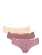 Sloggi Go Crush Hipster C3P Hipsterit Alushousut Alusvaatteet Pink Slo...