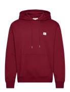 Ls Eu 350Terry Badge Hoodie Tops Sweat-shirts & Hoodies Hoodies Red Ca...
