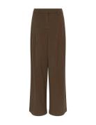 Mschhenrika Hw Pants Bottoms Trousers Wide Leg Brown MSCH Copenhagen