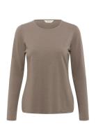 Nemajaspw Ts Tops T-shirts & Tops Long-sleeved Beige Part Two