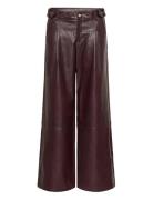 Culilli Pu Pants Bottoms Trousers Wide Leg Burgundy Culture