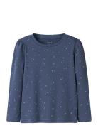 Nmfnelia Ls Slim Top Pb Tops T-shirts Long-sleeved T-shirts Navy Name ...