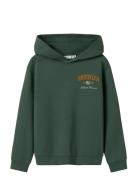 Nkmnewi Ls Nreg Sweat Wh Bru Tops Sweat-shirts & Hoodies Hoodies Green...