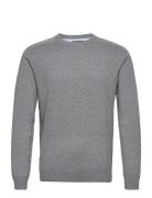 Merino Crew Knit Tops Knitwear Round Necks Grey Sebago