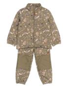 Thermal+ Set Aop Outerwear Thermo Outerwear Thermo Sets Green Mikk-lin...