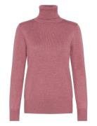 J2046, Milasz Rollneck Pullover Tops Knitwear Turtleneck Pink Saint Tr...