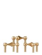 Nagel Candle Holder - Brushed Brass Home Decoration Candlesticks & Lan...
