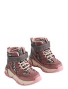 Bootie Muni Tex Talvikengät Tarroilla Purple Wheat