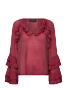Cmnorma-Blouse Tops Blouses Long-sleeved Red Copenhagen Muse