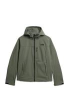 Hooded Soft Shell Trekker Jkt Vuorillinen Takki Topattu Takki Green Su...