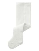 Nbmwakma Wo/Bl Rib Pantyhose Sukkahousut White Name It