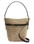 Cremella Avena/Walnut Suede/Printed Lizard Bags Small Shoulder Bags-cr...