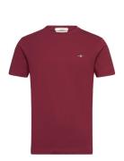Slim Shield Ss T-Shirt Tops T-shirts Short-sleeved Burgundy GANT
