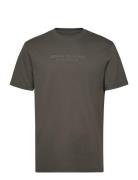 T-Shirt Tops T-shirts Short-sleeved Khaki Green Armani Exchange