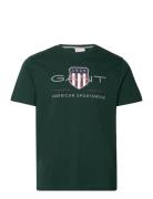 Reg Archive Shield Ss T-Shirt Tops T-shirts Short-sleeved Khaki Green ...