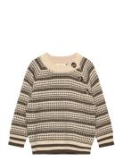 Ppdirch Nordic Knit Sweater Tops Knitwear Pullovers Beige Petit Piao