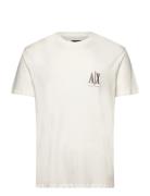 T-Shirt Tops T-shirts Short-sleeved Cream Armani Exchange