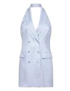 Freya Linen Vest Mini Dress Lyhyt Mekko Blue Bardot