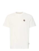 Bhjukas Tee Tops T-shirts Short-sleeved White Blend