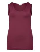 Kcerina Jersey Top Tops T-shirts & Tops Sleeveless Burgundy Kaffe Curv...