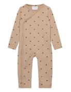 Tnsbnova L_S Wrap Jumpsuit Pitkähihainen Body Beige The New