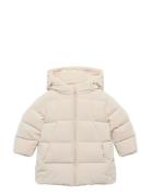 Hood Quilted Coat Toppatakki Cream Mango