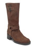 Biker Boot Korkeavartiset Saapikkaat Brown Gabor