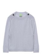 Baby Zigzag Blouse Tops Knitwear Cardigans Blue FUB