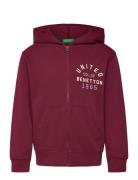 Jacket W/Hood L/S Tops Sweat-shirts & Hoodies Hoodies Burgundy United ...