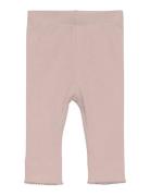 Leggings Melange Rib Bottoms Leggings Pink Fixoni