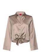 Errika Tops Blouses Long-sleeved Beige HUGO