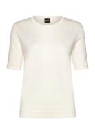 C_Fiaffusa Tops Knitwear Jumpers Cream BOSS